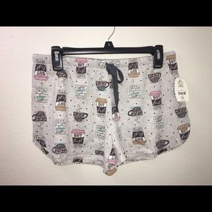 Secret Treasures Coffee Themed Sleep Shorts